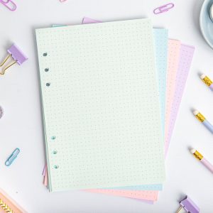 Inserție colorată pentru organizatorul cu puncte A5 – 4 culori pastelate